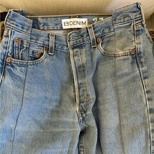 EB Denim Light Blue Button-Fly Jeans